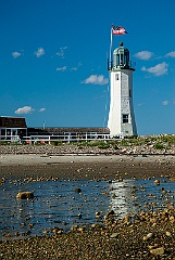 Sandy Beach By Scituate Lighthouse Tower in Massachusetts